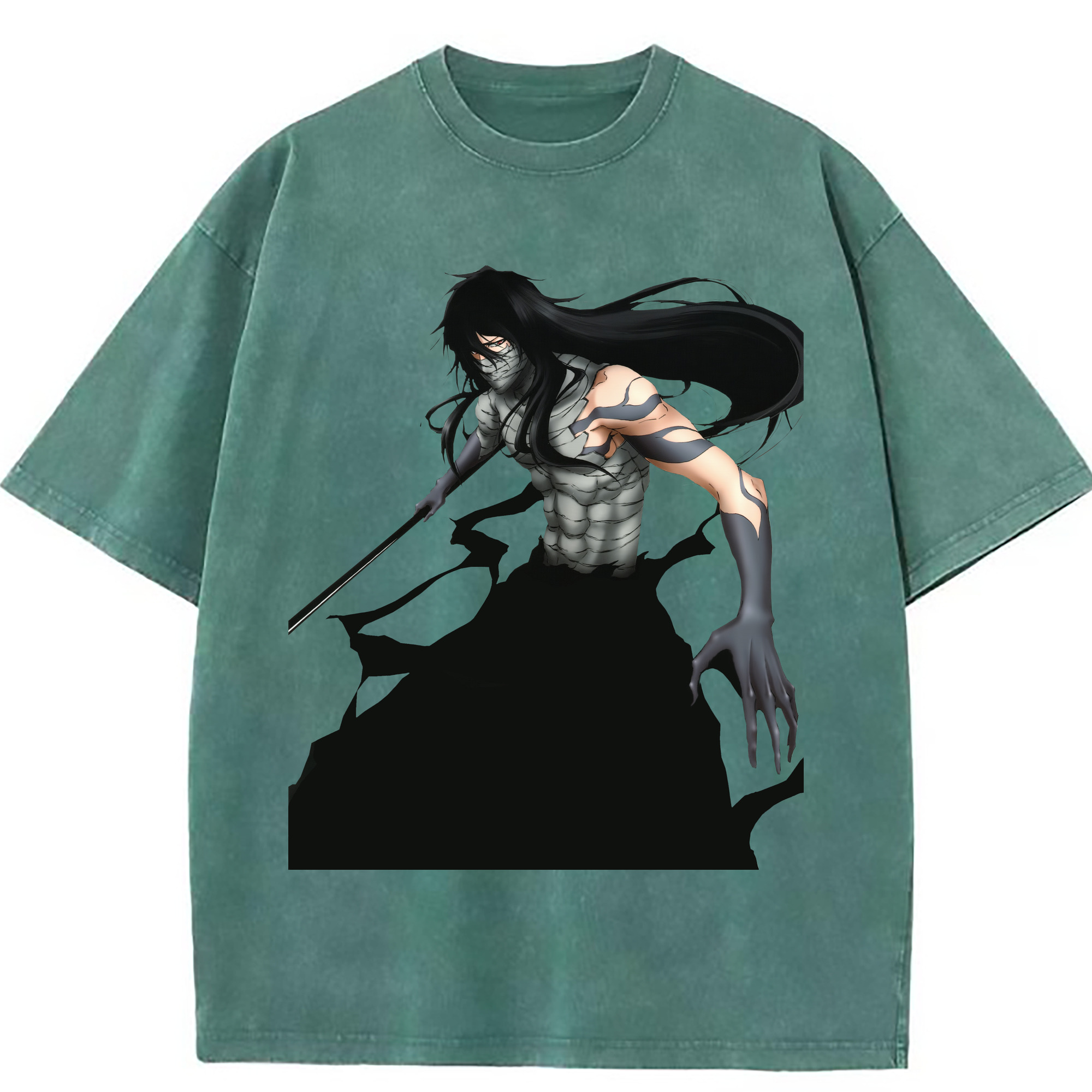 （画像用） ブリーチ 黒崎一護（くろさき いちご）BLEACH Kurosaki Ichigo 綿100% ヴィンテージ風 半袖Tシャツ（フロントプリント）